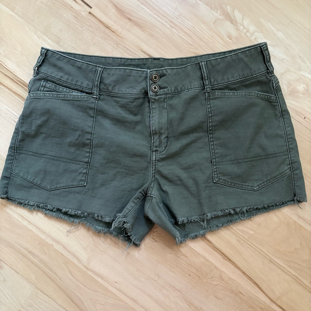 Anthropologie Pilcro the Wanderer Green shorts